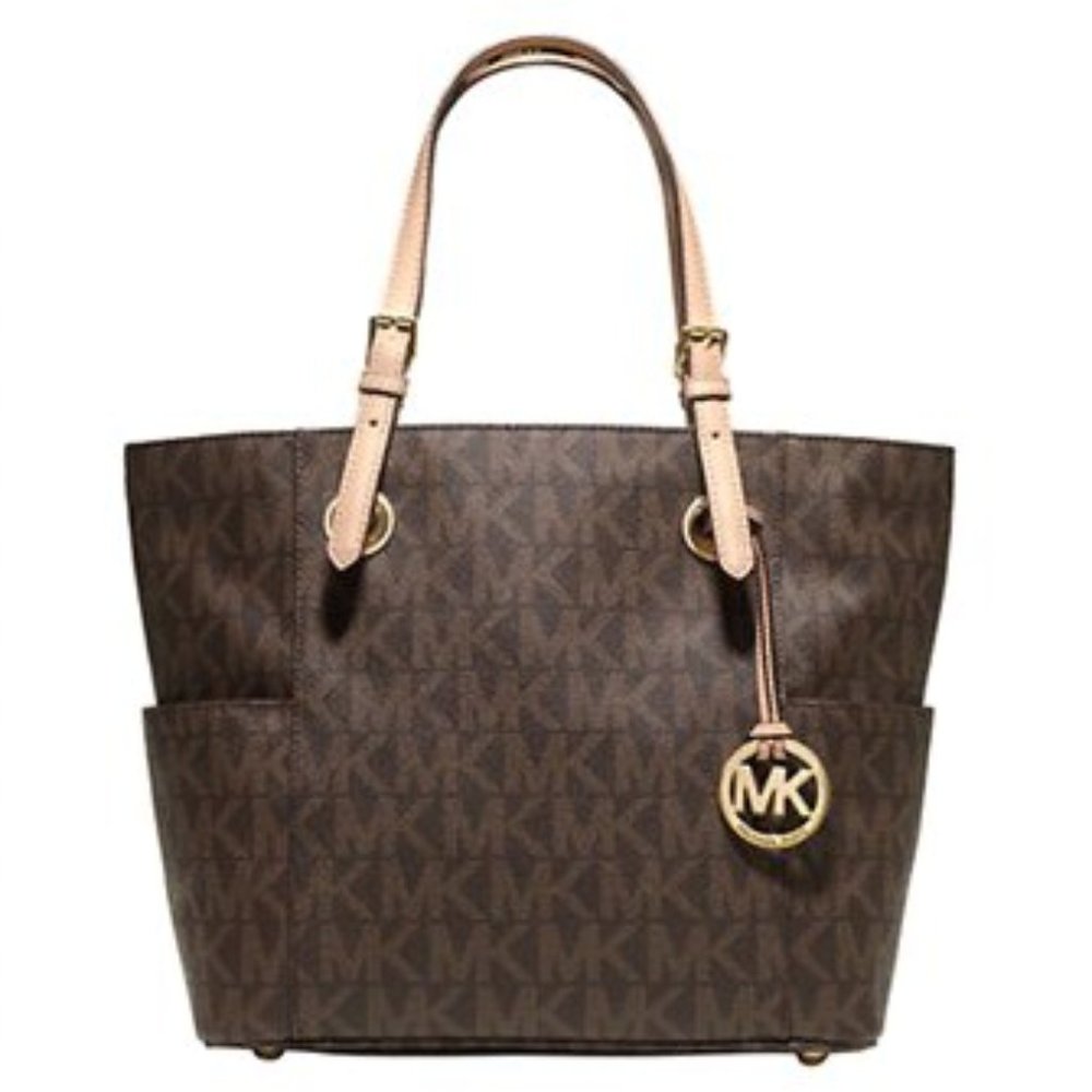 Michael Kors EAST WEST JET SET SIGNATURE LOGO TOTE